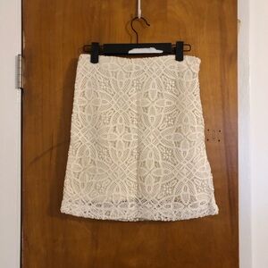 Jack by BB Dakota | White/Ivory Lace Skirt